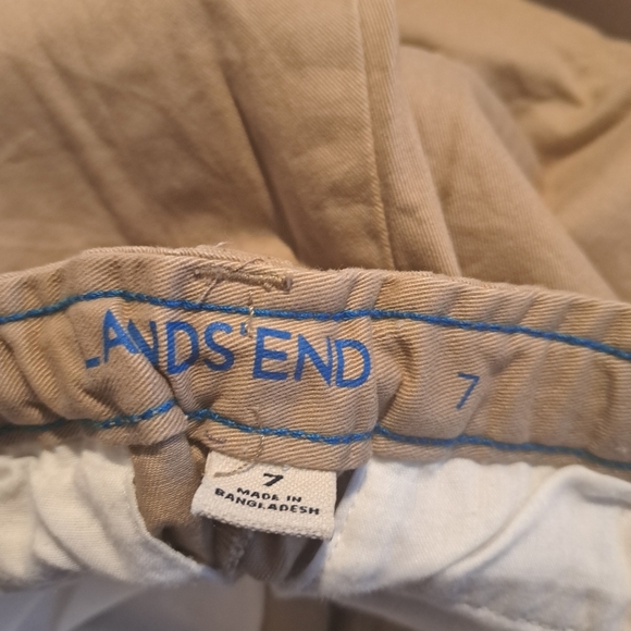 Lands' End boys size 7 tan adjustable waist chino pants, VGUC - Picture 5 of 6